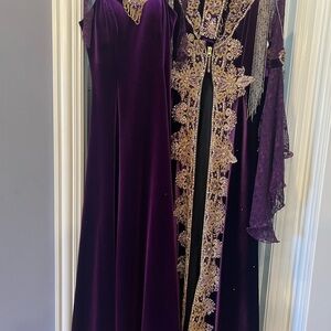 green emerald velvet dress Savanna Luxury Girls Dress - Royal Purple